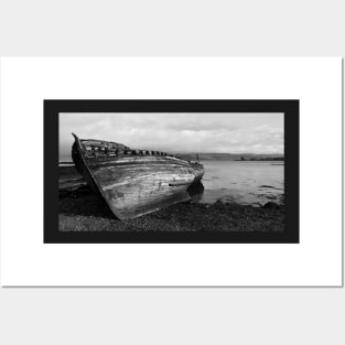 Monochrome Salen Fishing Boats Posters and Art